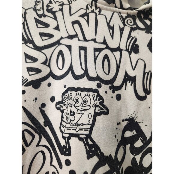 H&M Divided Spongebob White Hoodies Size Large Pre-Owned - Picture 3 of 9